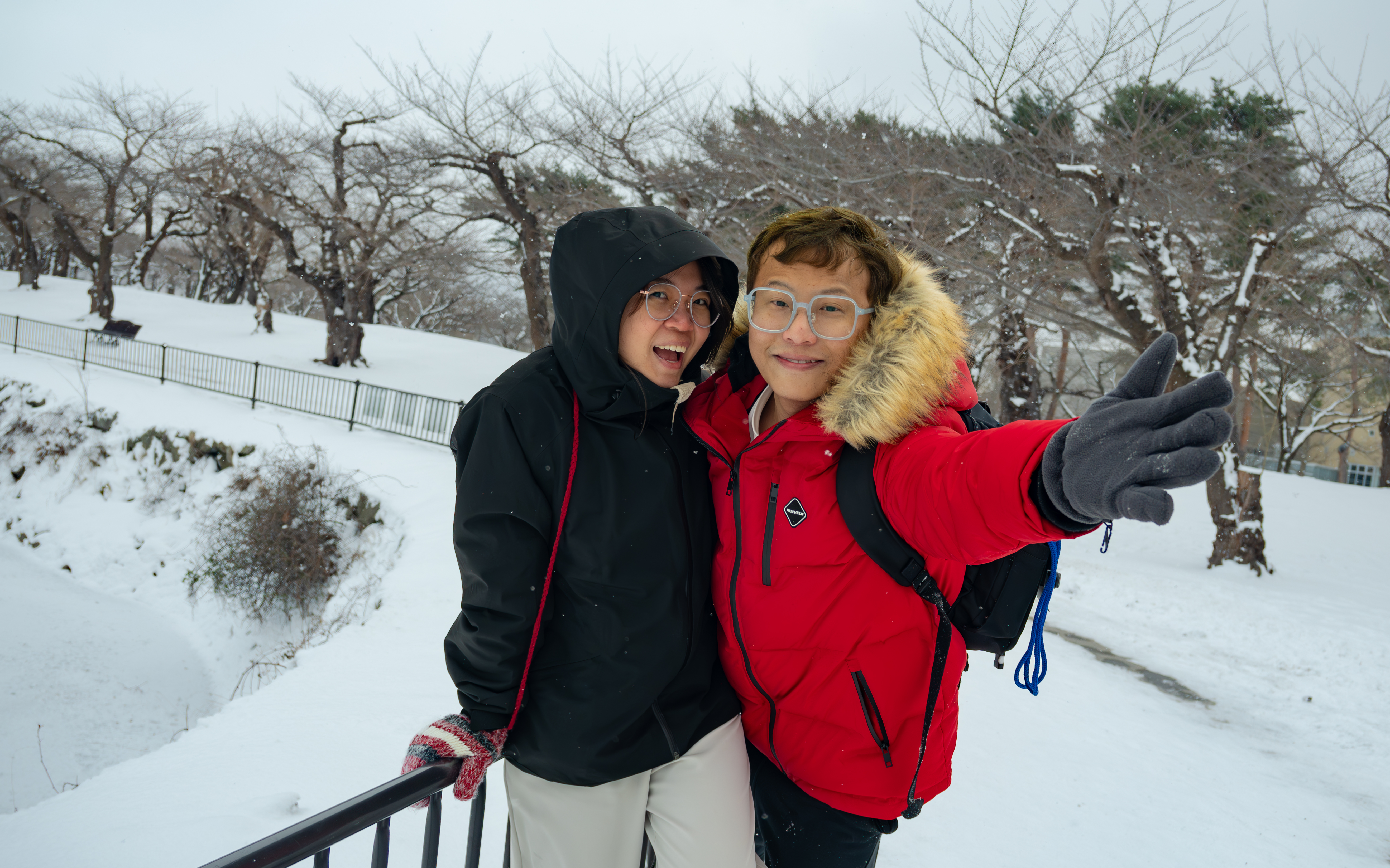 五稜郭公園的雪景