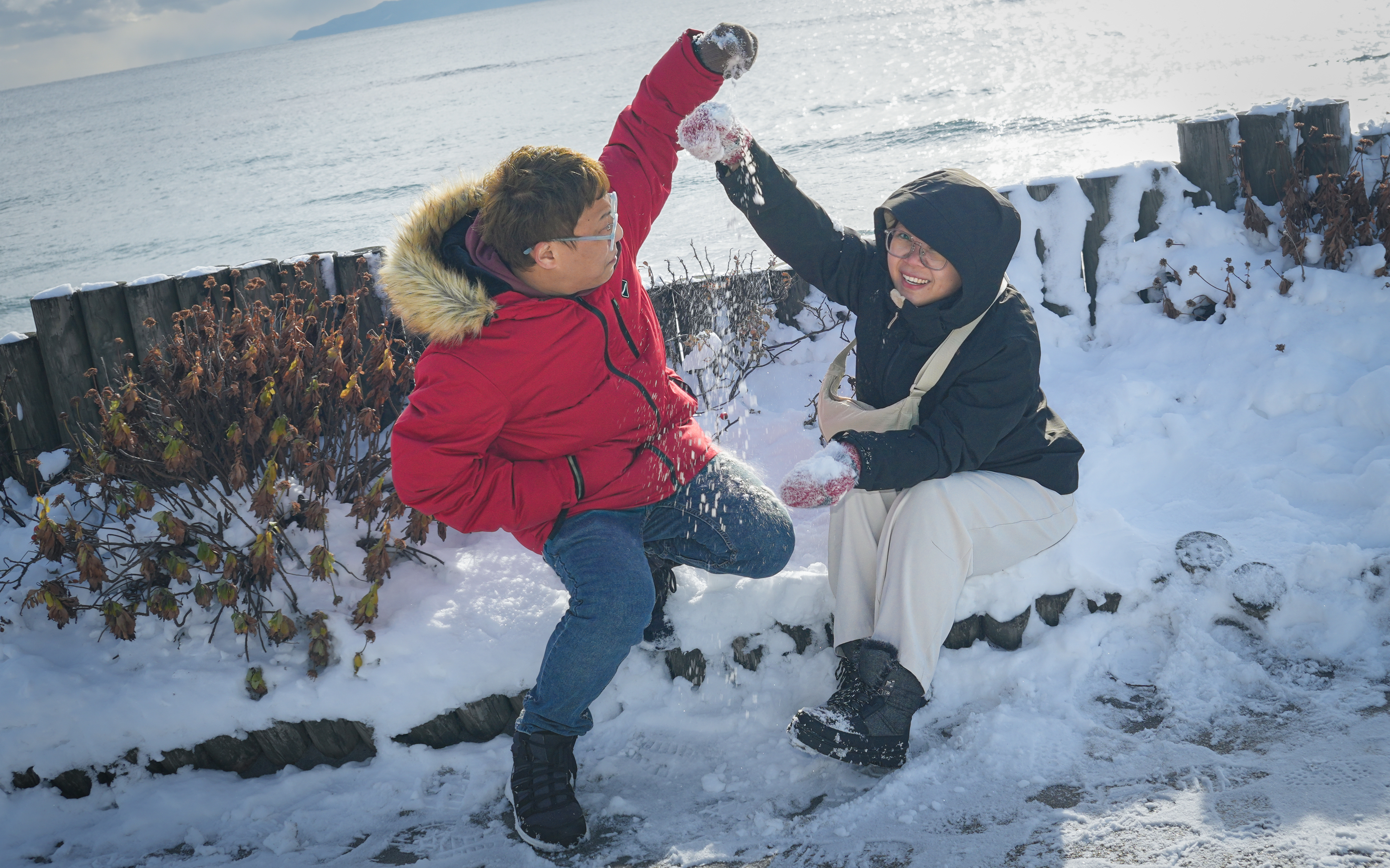 雪地上的歡樂時刻
