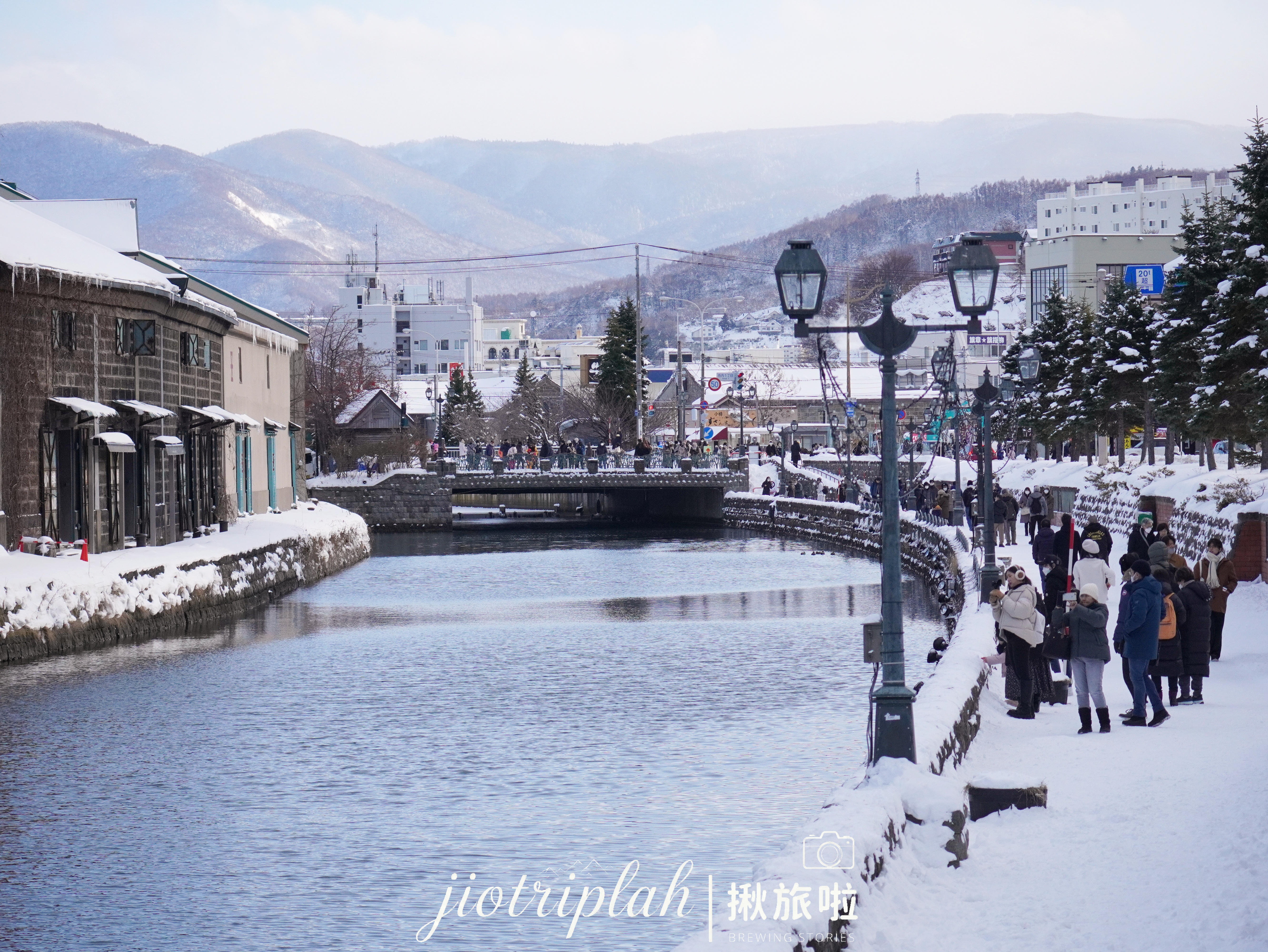 小樽運河的冬日晨曦